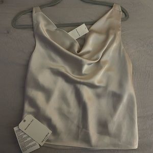 NWT perfect condition champagne cowl neck top